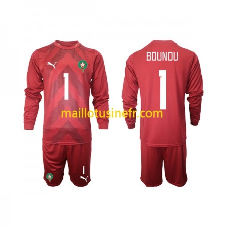 Maillot de Foot Maroc Yassine Bounou 1 Gardien Domicile 2022 Manches Longues - Enfant Maillot de Foot Maroc Yassine Bounou 1 Gardien Domicile 2022 Manches Longues - Enfant